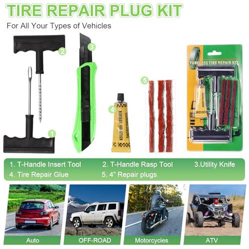 vioview Roadside Emergency Car Kit for Vehicles, Car Safety Kit with 4 in 1 Inflatable Car Vacuum Cleaner, Jumper Cables, Tow Straps, First Aid Kit, Car Must Haves Road Trip Essentials for Men Women - 6