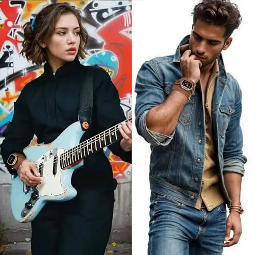 VIQIV кожаный ремешок, совместимый с Apple Watch 45 мм для мужчин 44 мм 42 мм 41 мм 40 мм 46 мм 38 мм 49 мм SE ремешки для женщин, манжета широкий спортивный браслет для Iwatch Series 10 9 8 7 6 5 4 3 SE SE2 Ultra 2 - 6