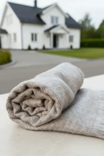 Viral Soft Touch Püskül Detaylı Yün Dokulu Kum Taşı Renk Kışlık Şal / Uzun Atkı-Kum Taşı - 7