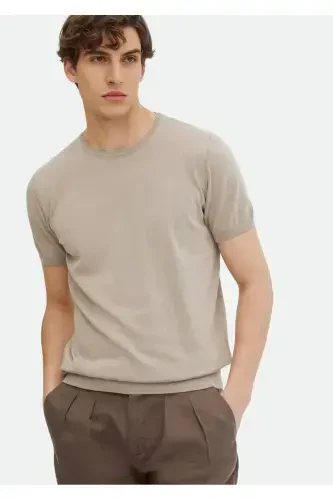 Viscose Bike Neck Flat Knit 100% Cotton Knitwear - 1