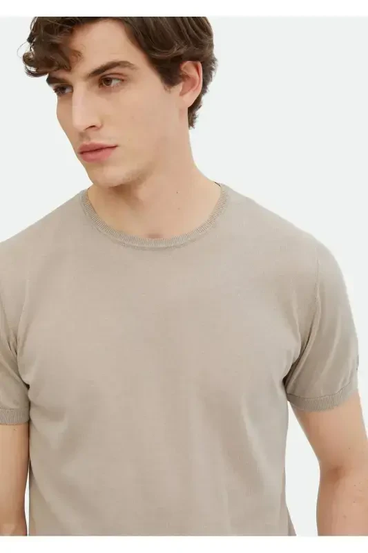 Viscose Bike Neck Flat Knit 100% Cotton Knitwear - 3