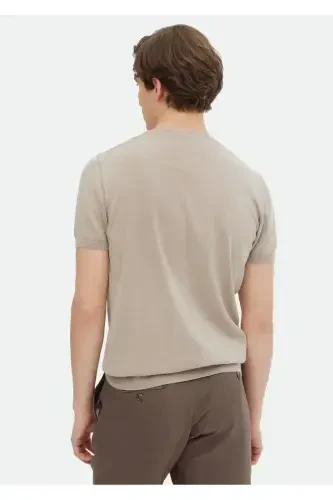 Viscose Bike Neck Flat Knit 100% Cotton Knitwear - 4