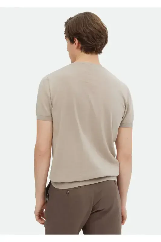 Viscose Bike Neck Flat Knit 100% Cotton Knitwear - 4