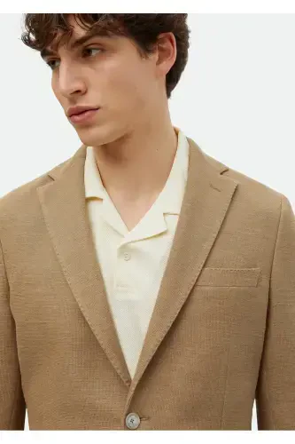 Viscose Micro Shirt Shoulder Slim Fit Cotton Blend Knitted Jacket - 4