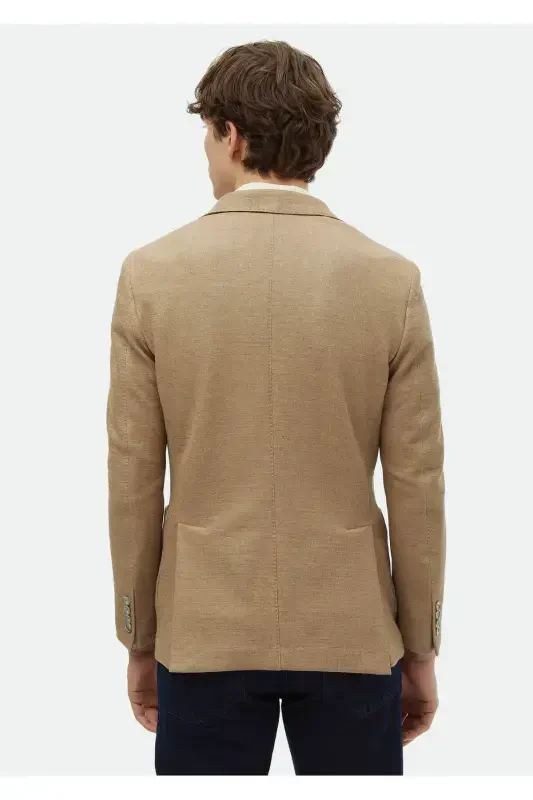 Viscose Micro Shirt Shoulder Slim Fit Cotton Blend Knitted Jacket - 5