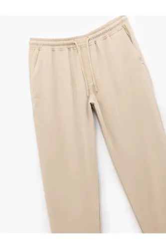 Viscose Pocket Detailed Rayon Tapered Waist Tie Summer - 3
