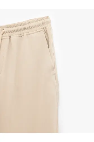 Viscose Pocket Detailed Rayon Tapered Waist Tie Summer - 4