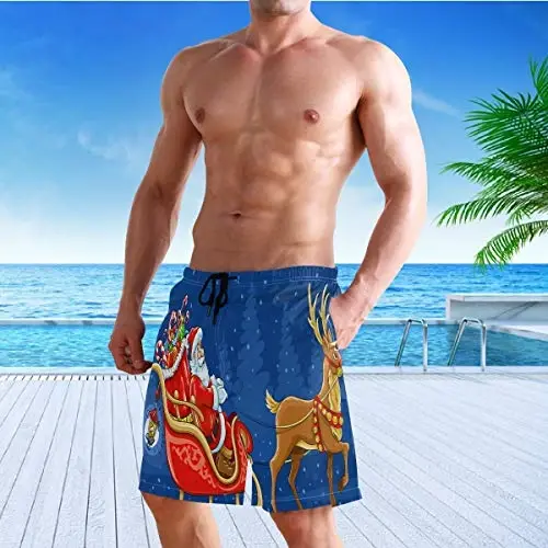 visesunny Men Swim Trunks Swimming Beach Surfing Board Shorts Swimwear Quick Dry Mesh Lining Bathing Suits with Pockets - 11