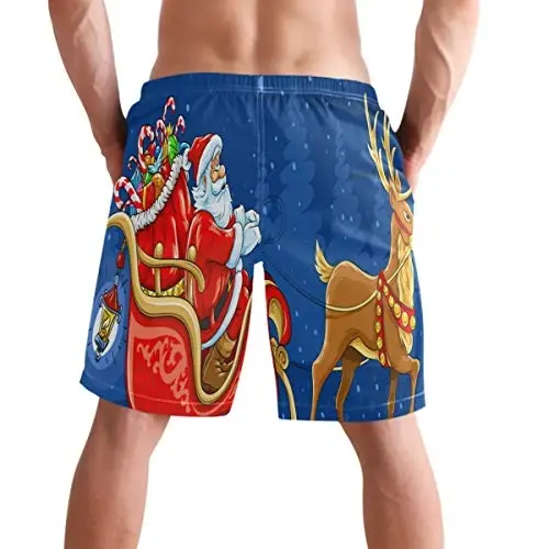visesunny Men Swim Trunks Swimming Beach Surfing Board Shorts Swimwear Quick Dry Mesh Lining Bathing Suits with Pockets - 2