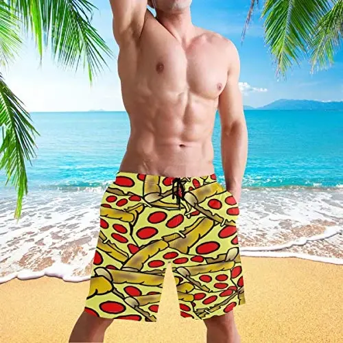 visesunny Erkaklar suzish shimlari Suzish Beach Surfing Board Short Suvga tushadigan tez quriydigan to'rli astar cho'milish kostyumlari cho'ntaklar bilan - 4