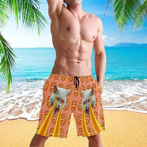 visesunny Men Swim Trunks Swimming Beach Surfing Board Shorts Swimwear Quick Dry Mesh Lining Bathing Suits with Pockets - 10