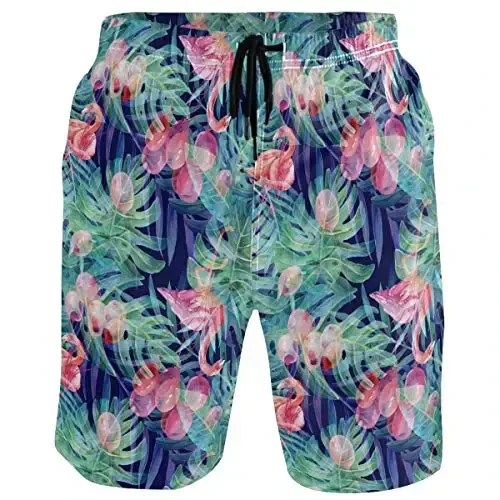 visesunny Men Swim Trunks Swimming Beach Surfing Board Shorts Swimwear Quick Dry Mesh Lining Bathing Suits with Pockets - 1