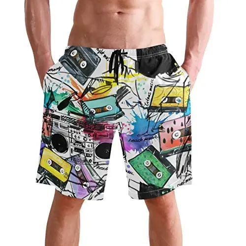 visesunny Erkaklar suzish trunklari Suzish Beach Surfing Board Shortlari Suzish kiyimlari Tez quriydigan to'rli astar cho'milish kostyumlari cho'ntaklar bilan - VISESUNNY (1)
