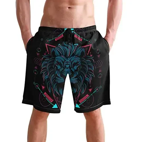 visesunny Erkaklar suzish truslari Suzish Beach Surfing Board Shortlar Suzish Kiyimi Tez quriydigan to'rli astar cho'milish kostyumlari cho'ntaklar bilan 