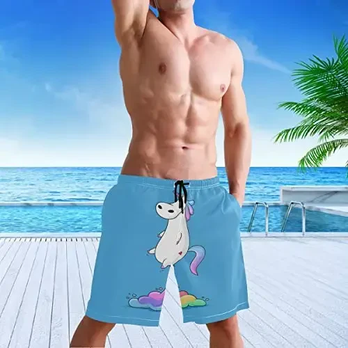 visesunny Erkaklar uchun suzish shimlari Suzish Plyajda Surfing Board Shortlari Suzish kiyimlari Tez quriydigan to'rli astar Cho'milish kostyumlari cho'ntaklar bilan - 5