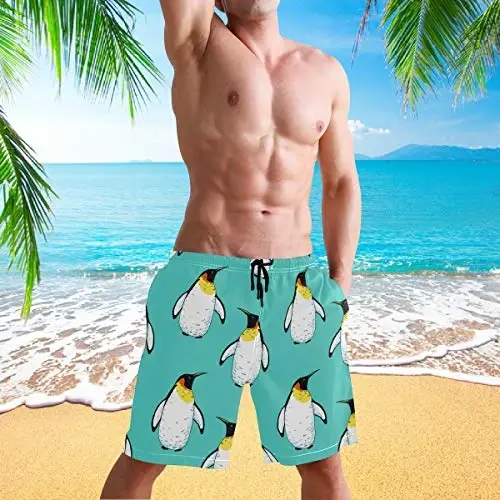 visesunny Men Swim Trunks Swimming Beach Surfing Board Shorts Swimwear Quick Dry Mesh Lining Bathing Suits with Pockets - 4