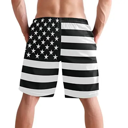 visesunny Men Swim Trunks Swimming Beach Surfing Board Shorts Swimwear Quick Dry Mesh Lining Bathing Suits with Pockets - 3