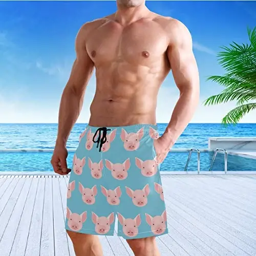 visesunny Men Swim Trunks Swimming Beach Surfing Board Shorts Swimwear Quick Dry Mesh Lining Bathing Suits with Pockets - 5