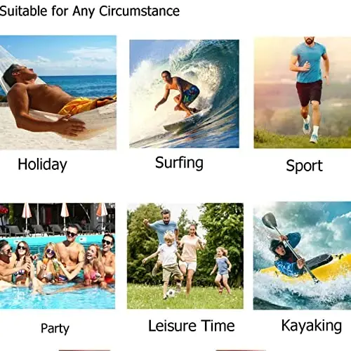 visesunny Men Swim Trunks Swimming Beach Surfing Board Shorts Swimwear Quick Dry Mesh Lining Bathing Suits with Pockets - 6