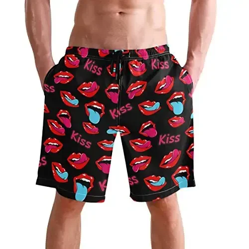 visesunny Men Swim Trunks Swimming Beach Surfing Board Shorts Swimwear Quick Dry Mesh Lining Bathing Suits with Pockets - VISESUNNY (1)