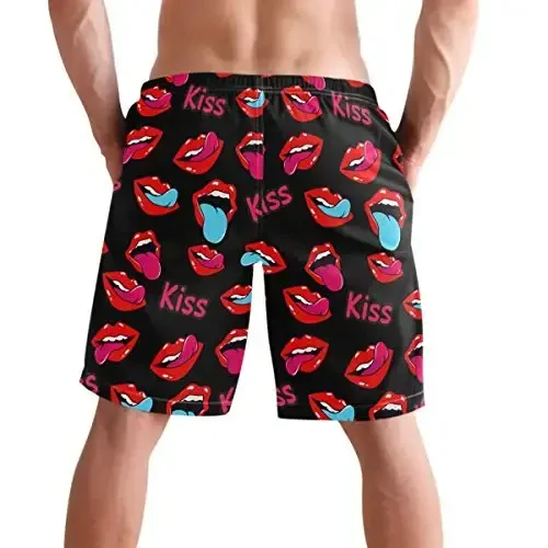 visesunny Men Swim Trunks Swimming Beach Surfing Board Shorts Swimwear Quick Dry Mesh Lining Bathing Suits with Pockets - 3