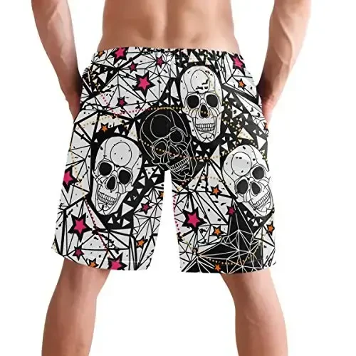 visesunny Men Swim Trunks Swimming Beach Surfing Board Shorts Swimwear Quick Dry Mesh Lining Bathing Suits with Pockets - 3