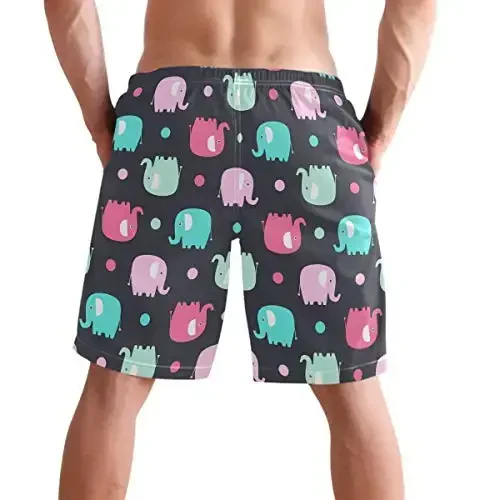 visesunny Men Swim Trunks Swimming Beach Surfing Board Shorts Swimwear Quick Dry Mesh Lining Bathing Suits with Pockets - VISESUNNY (1)