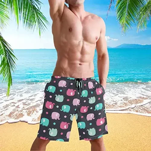visesunny Men Swim Trunks Swimming Beach Surfing Board Shorts Swimwear Quick Dry Mesh Lining Bathing Suits with Pockets - 4