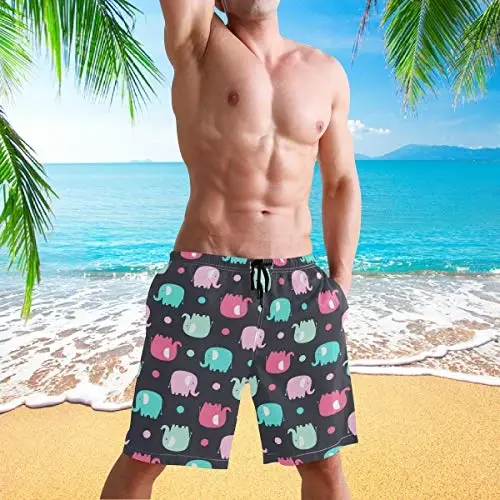 visesunny Men Swim Trunks Swimming Beach Surfing Board Shorts Swimwear Quick Dry Mesh Lining Bathing Suits with Pockets - 4