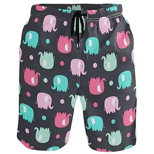 visesunny Men Swim Trunks Swimming Beach Surfing Board Shorts Swimwear Quick Dry Mesh Lining Bathing Suits with Pockets 