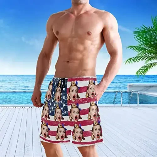 visesunny Men Swim Trunks Swimming Beach Surfing Board Shorts Swimwear Quick Dry Mesh Lining Bathing Suits with Pockets - 5
