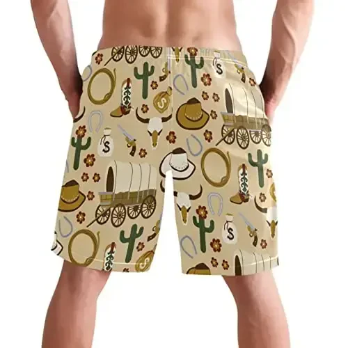 visesunny Men Swim Trunks Swimming Beach Surfing Board Shorts Swimwear Quick Dry Mesh Lining Bathing Suits with Pockets - 2
