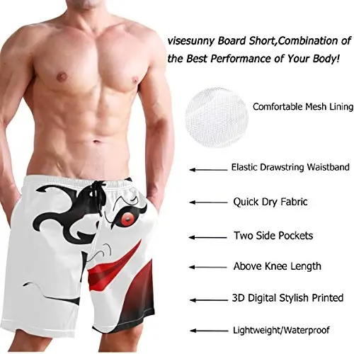 visesunny Men Swim Trunks Swimming Beach Surfing Board Shorts Swimwear Quick Dry Mesh Lining Bathing Suits with Pockets - 10