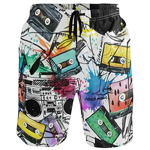 visesunny Men Swim Trunks Swimming Beach Surfing Board Shorts Swimwear Quick Dry Mesh Lining Bathing Suits with Pockets - 1