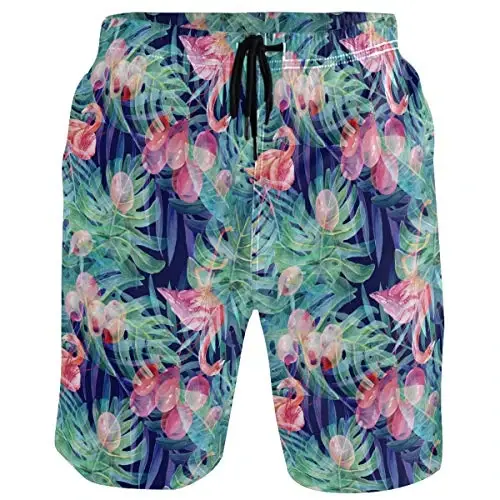 visesunny Men Swim Trunks Swimming Beach Surfing Board Shorts Swimwear Quick Dry Mesh Lining Bathing Suits with Pockets - 1