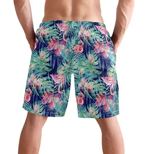 visesunny Men Swim Trunks Swimming Beach Surfing Board Shorts Swimwear Quick Dry Mesh Lining Bathing Suits with Pockets - 3