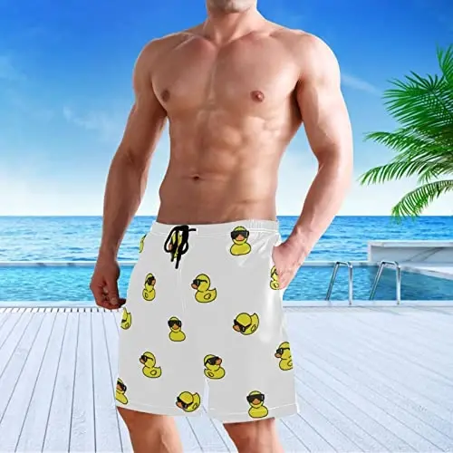 visesunny Men Swim Trunks Swimming Beach Surfing Board Shorts Swimwear Quick Dry Mesh Lining Bathing Suits with Pockets - 4