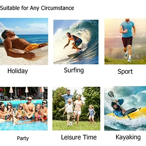 visesunny Men Swim Trunks Swimming Beach Surfing Board Shorts Swimwear Quick Dry Mesh Lining Bathing Suits with Pockets - 5