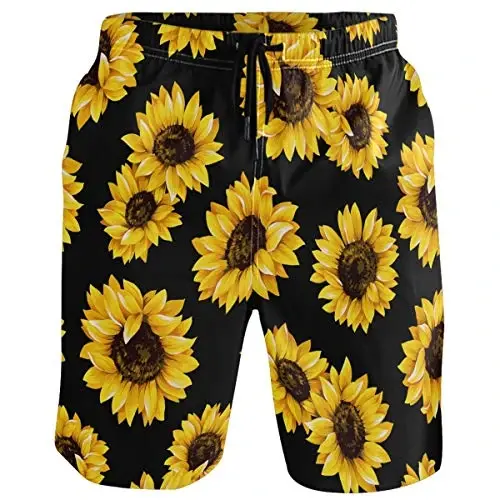 visesunny Men Swim Trunks Swimming Beach Surfing Board Shorts Swimwear Quick Dry Mesh Lining Bathing Suits with Pockets - 7