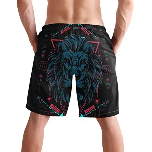 visesunny Men Swim Trunks Swimming Beach Surfing Board Shorts Swimwear Quick Dry Mesh Lining Bathing Suits with Pockets - 2