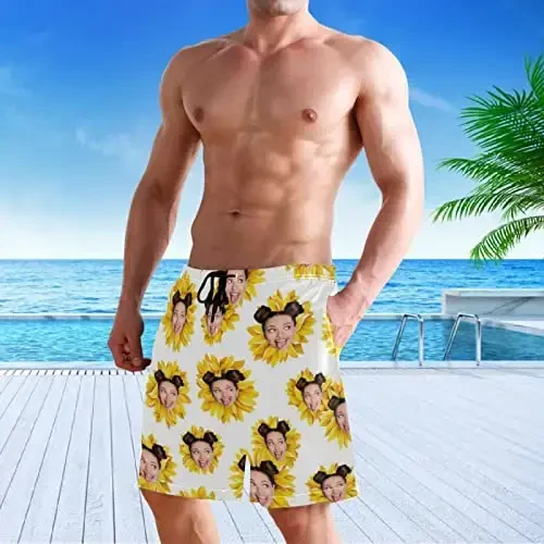 visesunny Men Swim Trunks Swimming Beach Surfing Board Shorts Swimwear Quick Dry Mesh Lining Bathing Suits with Pockets - 5