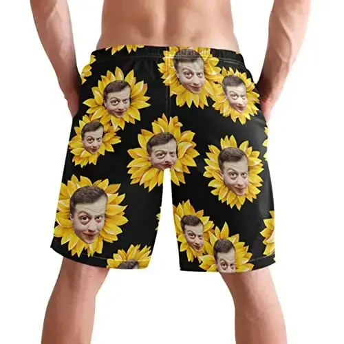 visesunny Men Swim Trunks Swimming Beach Surfing Board Shorts Swimwear Quick Dry Mesh Lining Bathing Suits with Pockets - VISESUNNY (1)