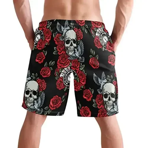 visesunny Men Swim Trunks Swimming Beach Surfing Board Shorts Swimwear Quick Dry Mesh Lining Bathing Suits with Pockets - VISESUNNY (1)