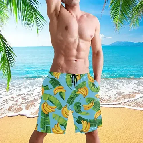 visesunny Men Swim Trunks Swimming Beach Surfing Board Shorts Swimwear Quick Dry Mesh Lining Bathing Suits with Pockets - 5