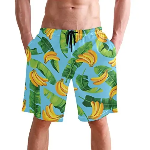 visesunny Men Swim Trunks Swimming Beach Surfing Board Shorts Swimwear Quick Dry Mesh Lining Bathing Suits with Pockets - VISESUNNY (1)