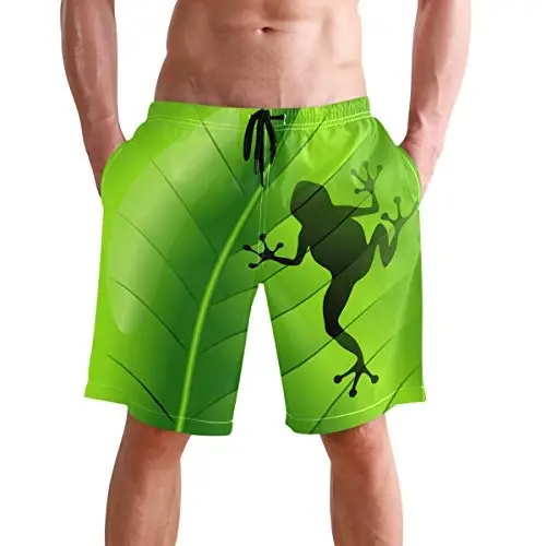 visesunny Men Swim Trunks Swimming Beach Surfing Board Shorts Swimwear Quick Dry Mesh Lining Bathing Suits with Pockets - 1