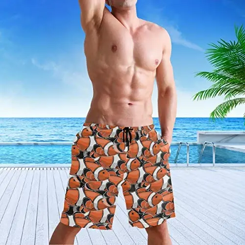 visesunny Men Swim Trunks Swimming Beach Surfing Board Shorts Swimwear Quick Dry Mesh Lining Bathing Suits with Pockets - 5