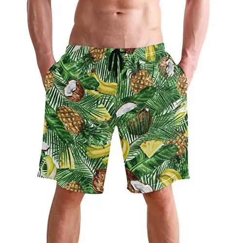 visesunny Men Swim Trunks Swimming Beach Surfing Board Shorts Swimwear Quick Dry Mesh Lining Bathing Suits with Pockets - 1