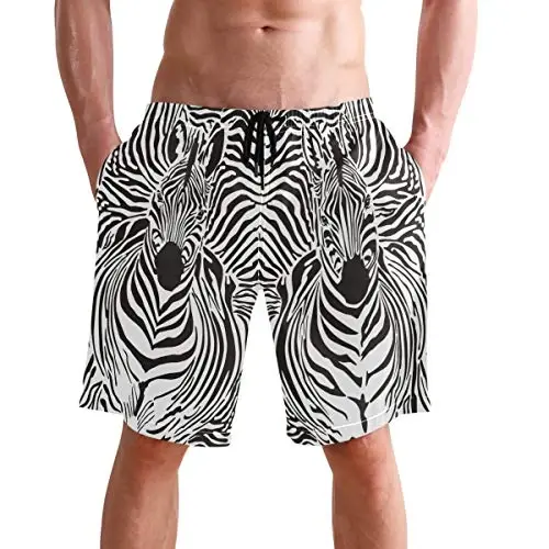 visesunny Men Swim Trunks Swimming Beach Surfing Board Shorts Swimwear Quick Dry Mesh Lining Bathing Suits with Pockets - 2