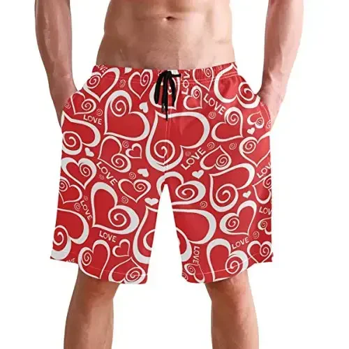 visesunny Men Swim Trunks Swimming Beach Surfing Board Shorts Swimwear Quick Dry Mesh Lining Bathing Suits with Pockets - 2